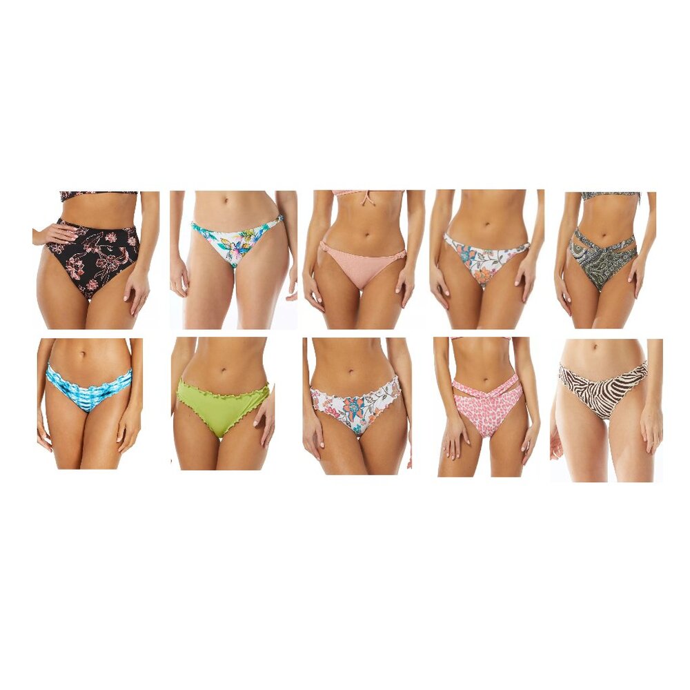NWT Sundazed Juniors' Multi Styled Multicolor Bikini Bottoms XS-XL $50 12HL073